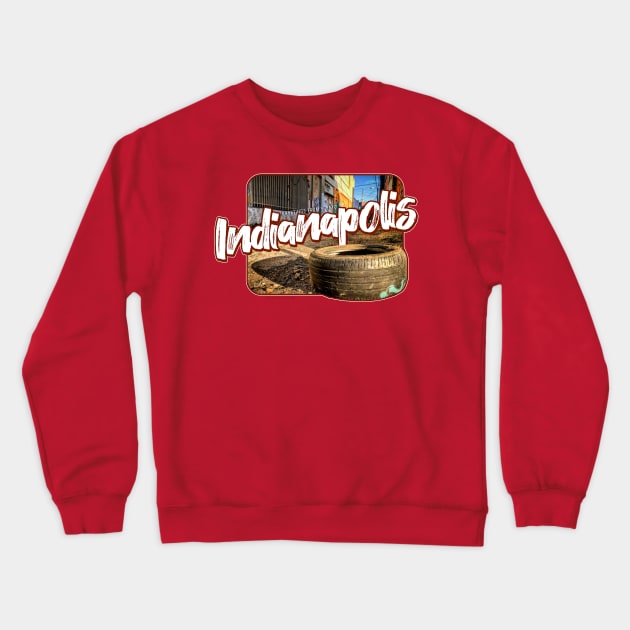 Indianapolis - 500 tire Crewneck Sweatshirt by Teejaaymax